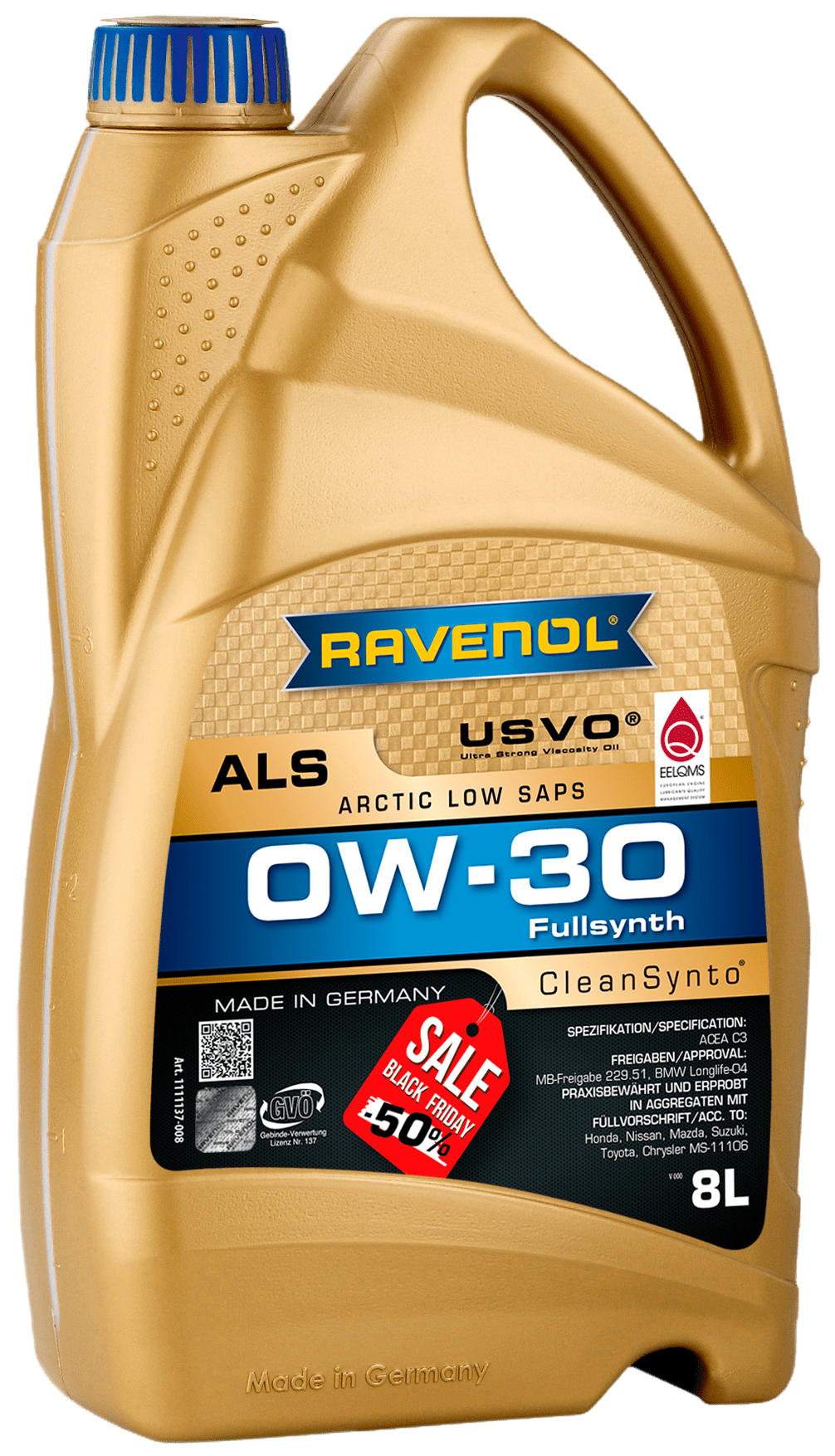 Моторное масло RAVENOL ALS 0W-30