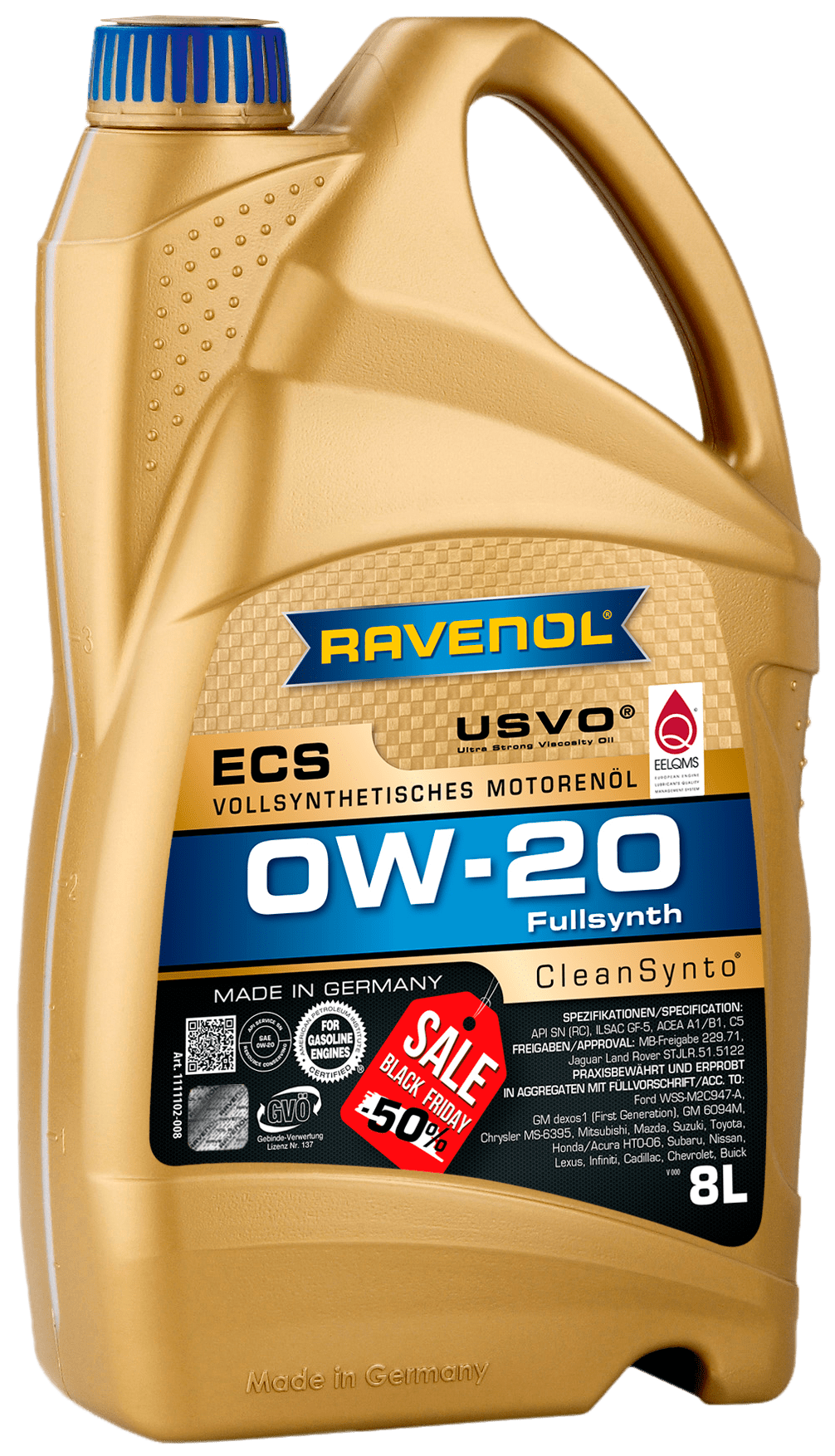 Моторное масло RAVENOL ECS EcoSynth 0W-20